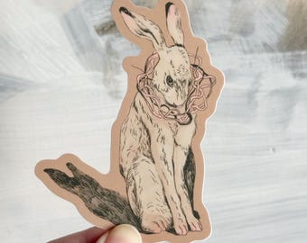 Pegatina de vinilo mate de Bramble Hare