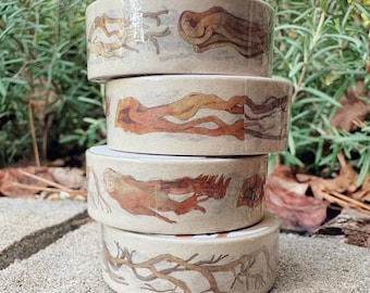 Roots Washi Tape - rol van 15 mm x 10 m