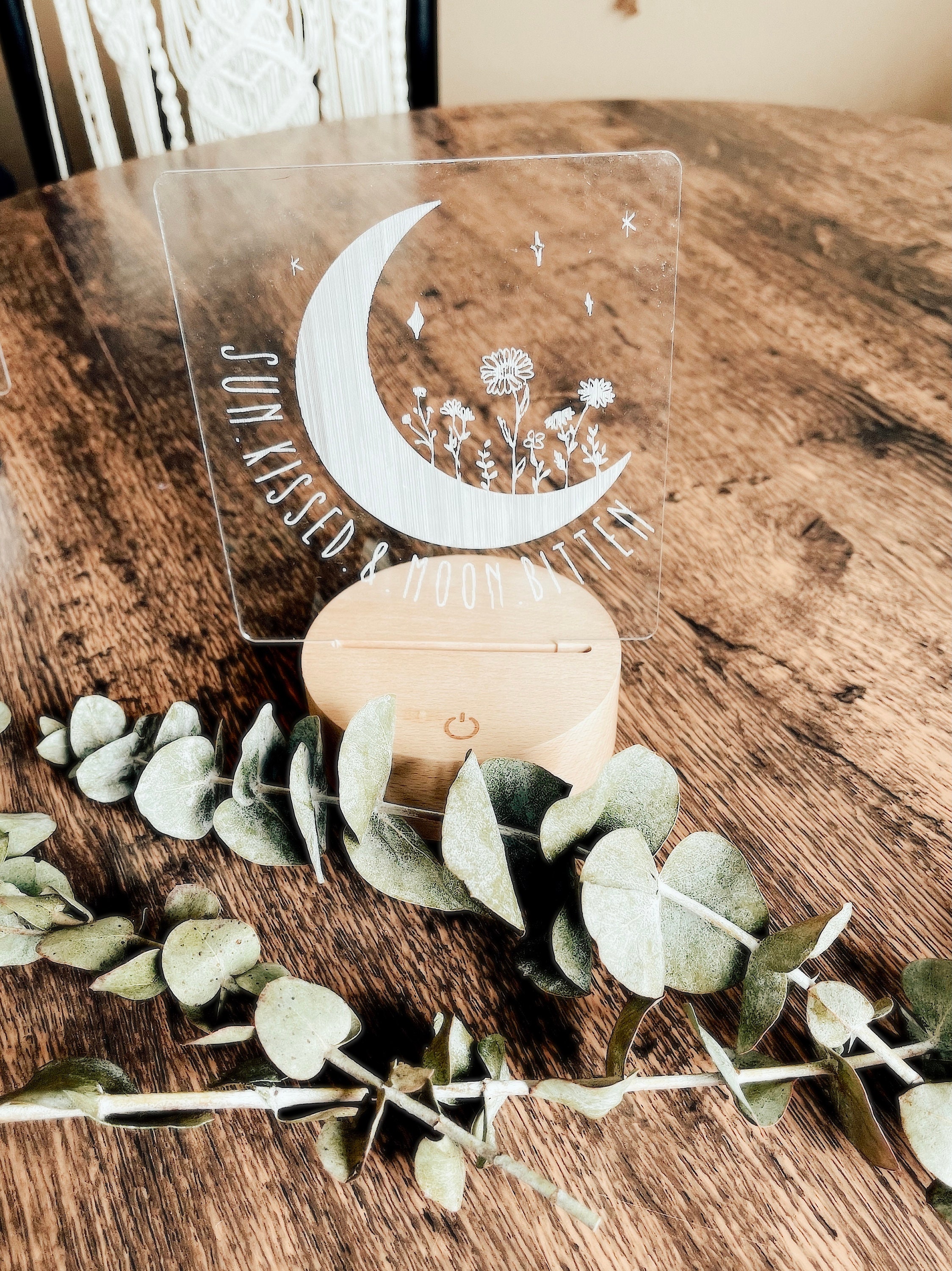 Etched Acrylic LED Night Light Etsy