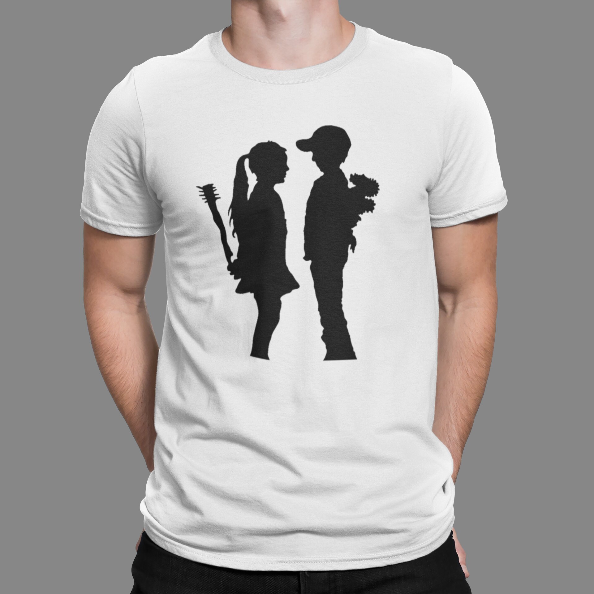 Banksy Street Art T Shirt Boy Meets Girl Funny Cool T Shirt Etsy