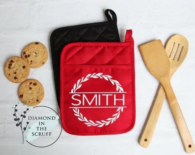 Family Name Thank You Present Family House Crest Personalised Pot Holder