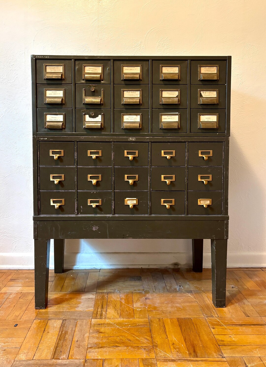 Rare Antique Macey Metal Card Catalog From UC Boulder Library C