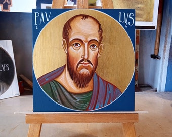 Saint Paul the Apostle, hand painted icon. 20 x 20 cm