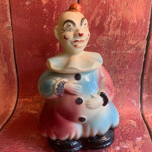 Vintage clown cookie jar