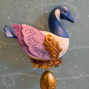 2016 Hallmark Keepsake ornament “Six Geese-A-Laying” from the Twelve Days of Christmas series.