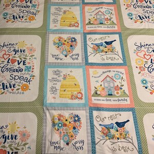 Quilted panel blanket