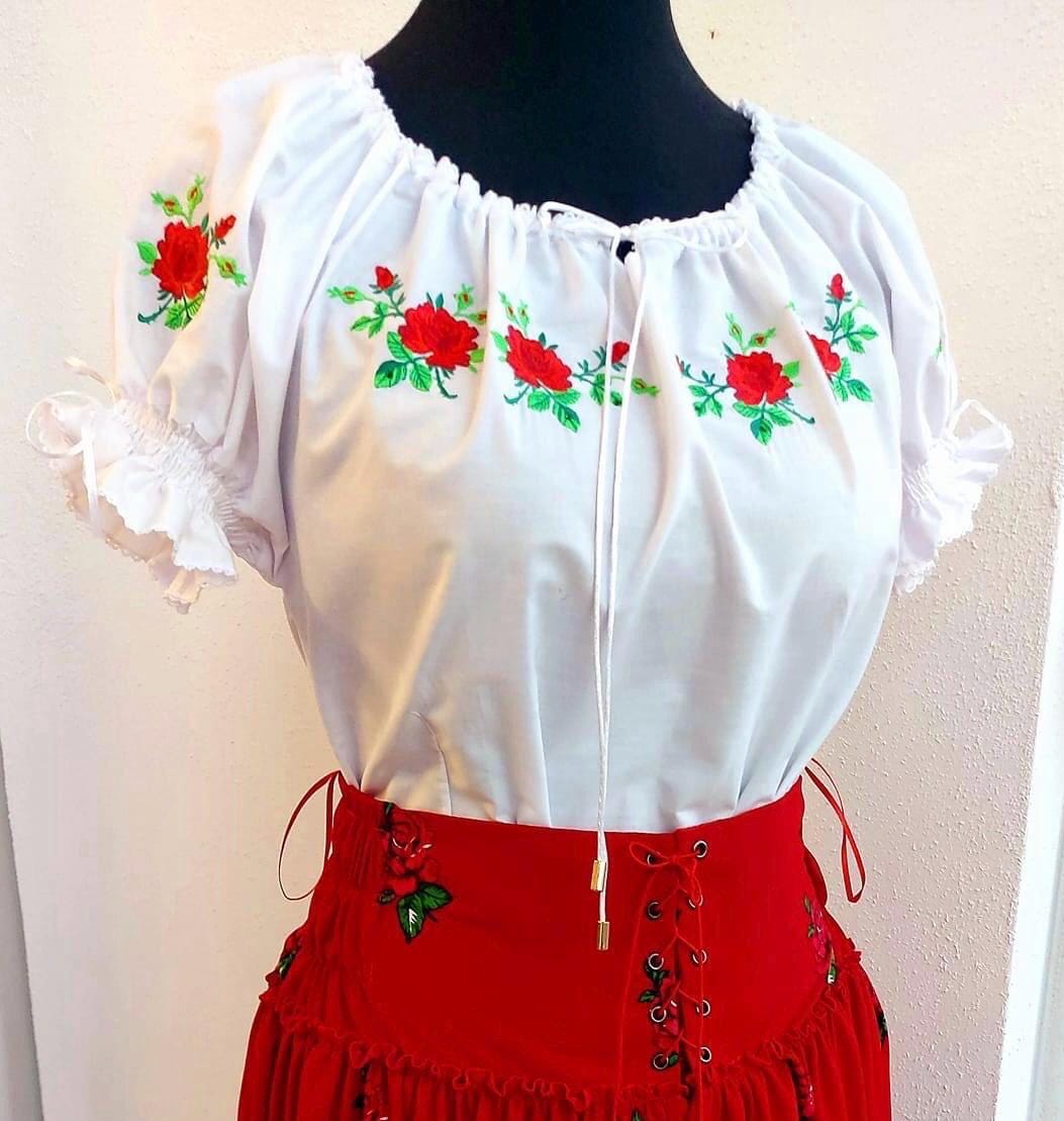 Women, Half Sleeve FOLK Blouse for Women, Embroidered, 100