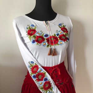 Women’s Embroidered Blouse, Polish, Slavic FOLK