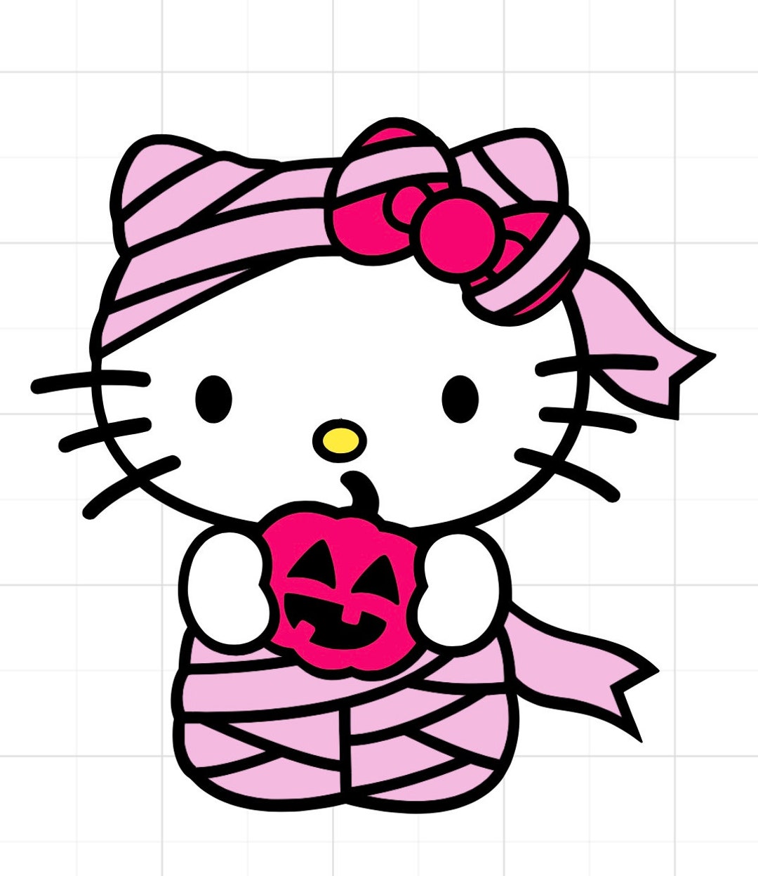 Kitty Mummy Cat Halloween Permanent Vinyl Decal Sticker for Etsy