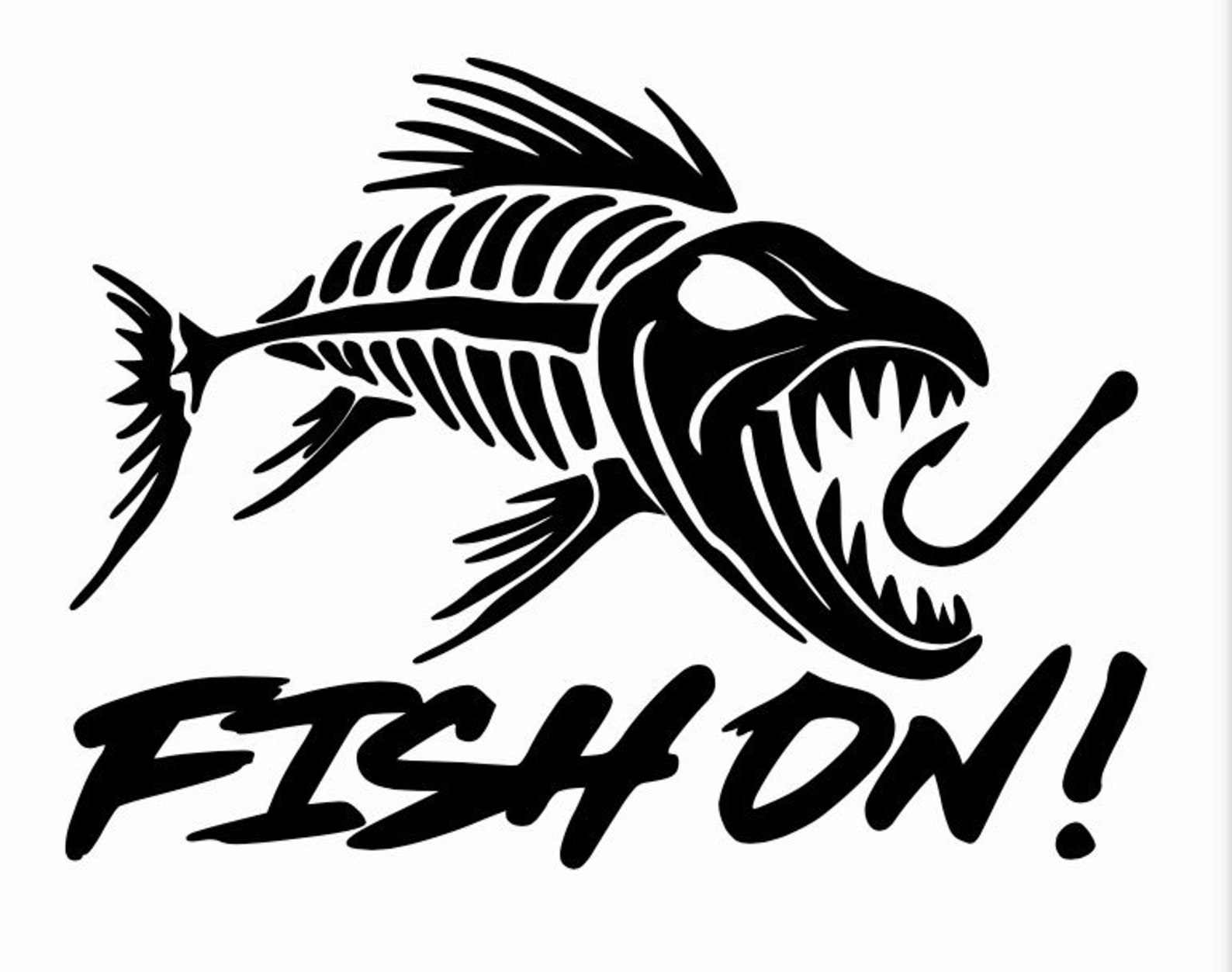 Fishing permanent vinyl decal sticker custom made Etsy
