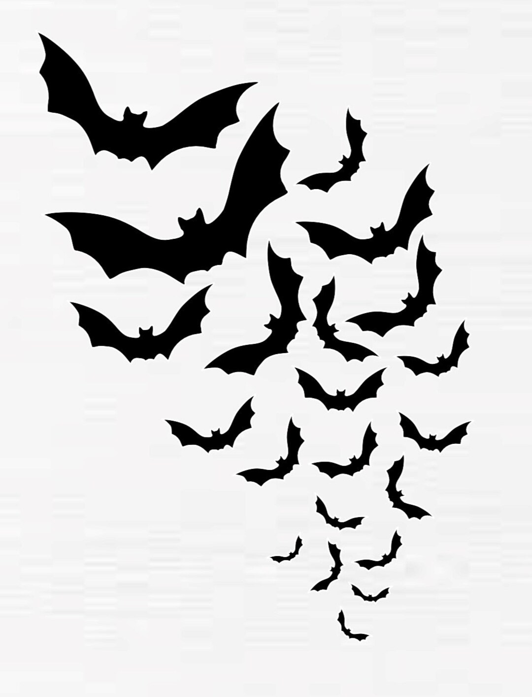 Colony of Bats Bats Flying on Left Side Permanent Vinyl Etsy