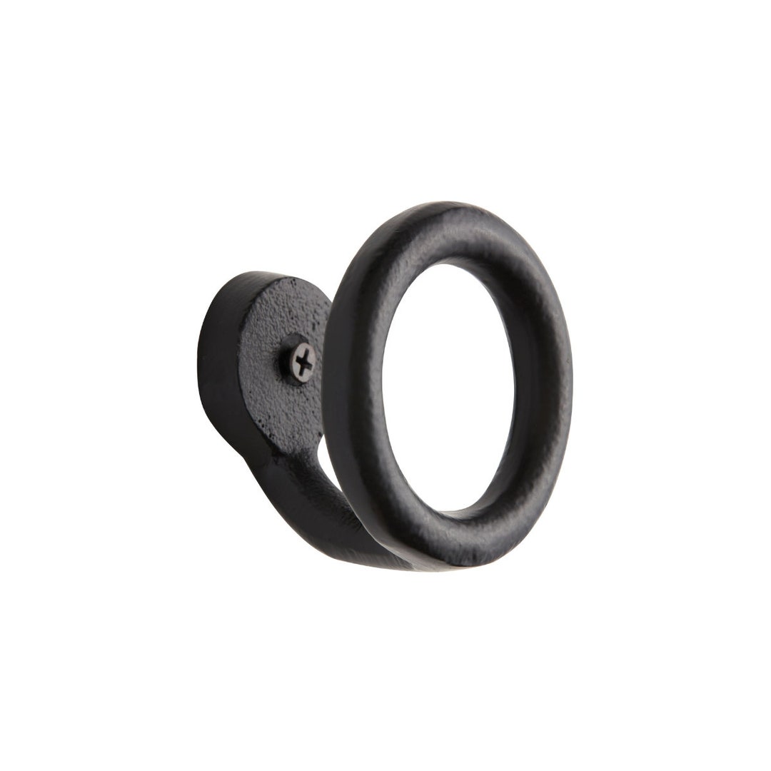 Hand Black Wall Hook Modern Round Black Single Organizer Hook, Wall Hooks, Hat Rack