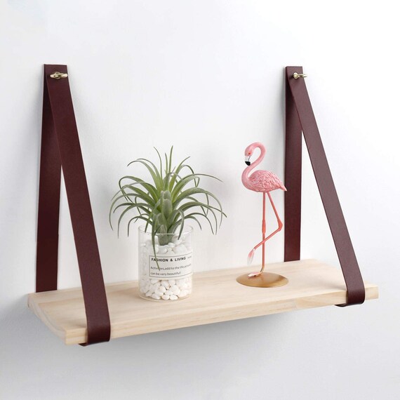 Leather strap deals shelves