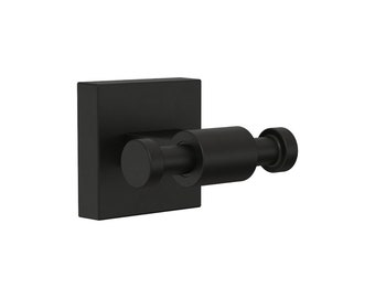 Modern Squared Black Double Hook, Wall Hook, Metal Hook -  Black Hook