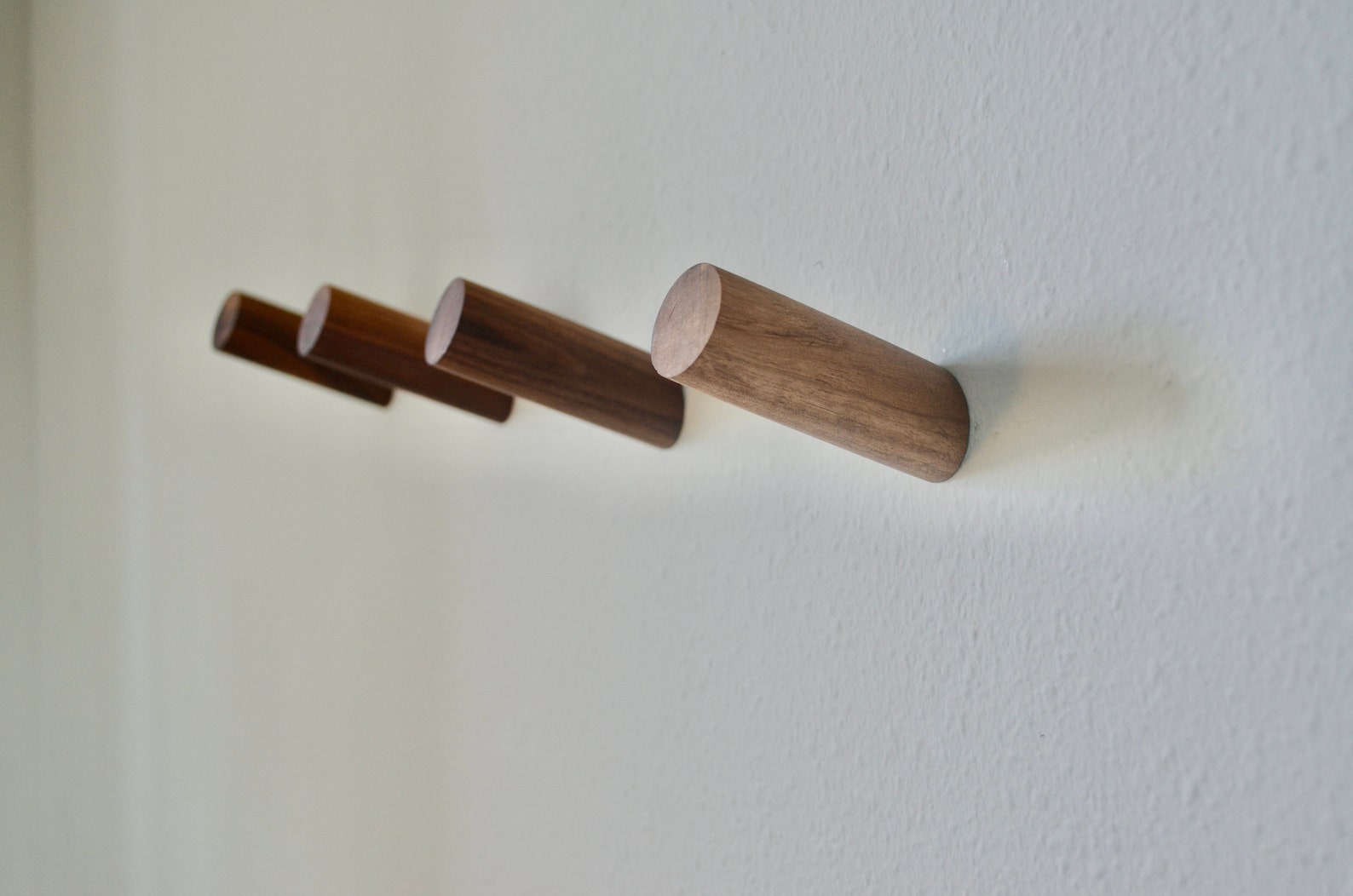 Modern Wood Wall Hook Handmade Wall Hanger Wood Peg Hook Etsy