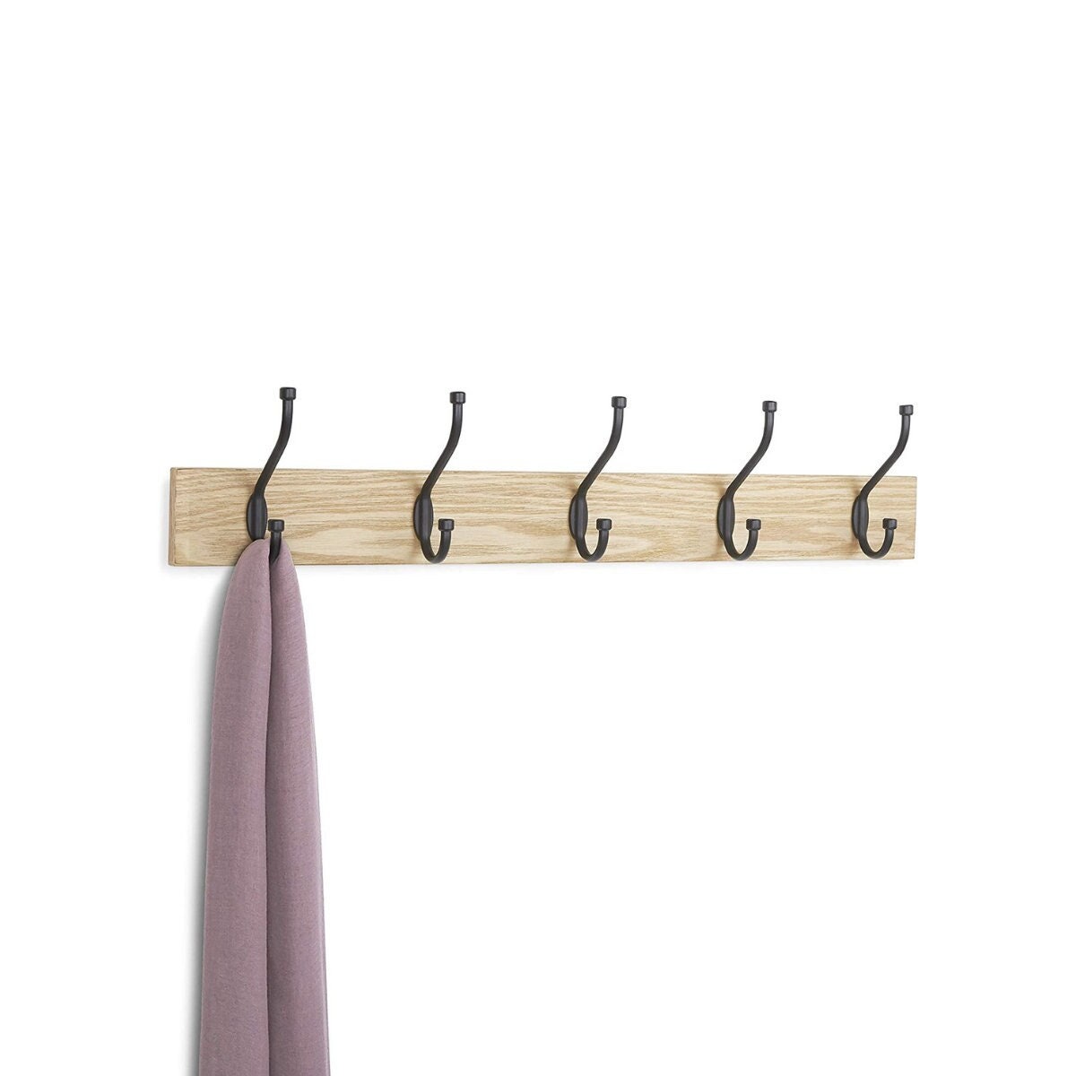 Wood/Metal Coat Rack Modern Wall Mounted Hat, Wooden Peg , Towel Hange –  Modern Home by Bellver