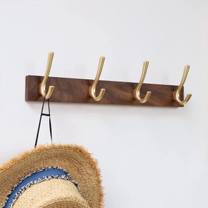 Wood/metal Coat Rack Modern Wall Mounted Hat, Wooden Peg , Towel Hanger ...