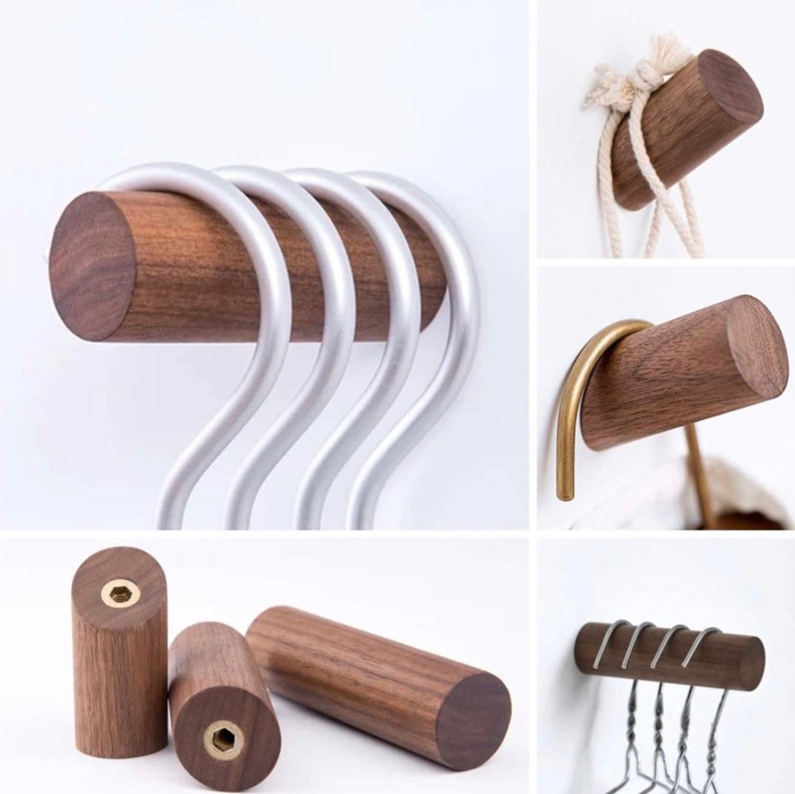 Modern Handmade Wall Hook Wood Peg Hook Wall Hook Hat Rack Etsy