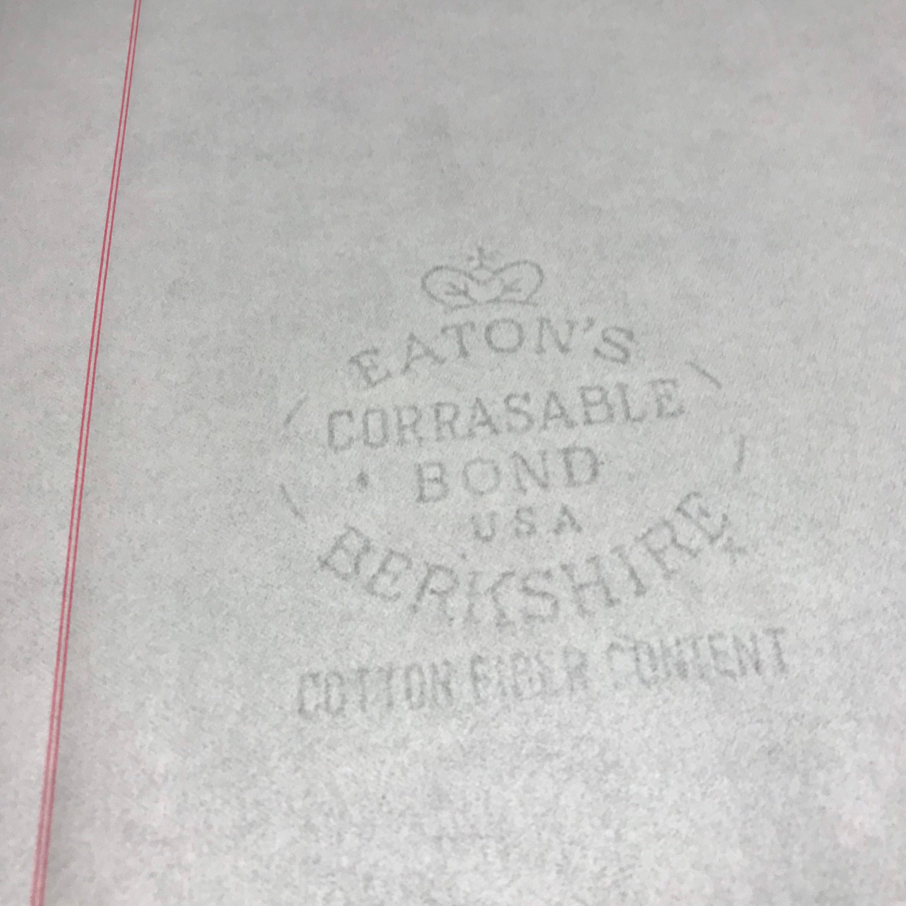 Vintage Eaton Encore Typing Paper 80 sheets 20 lb. 25% Cotton