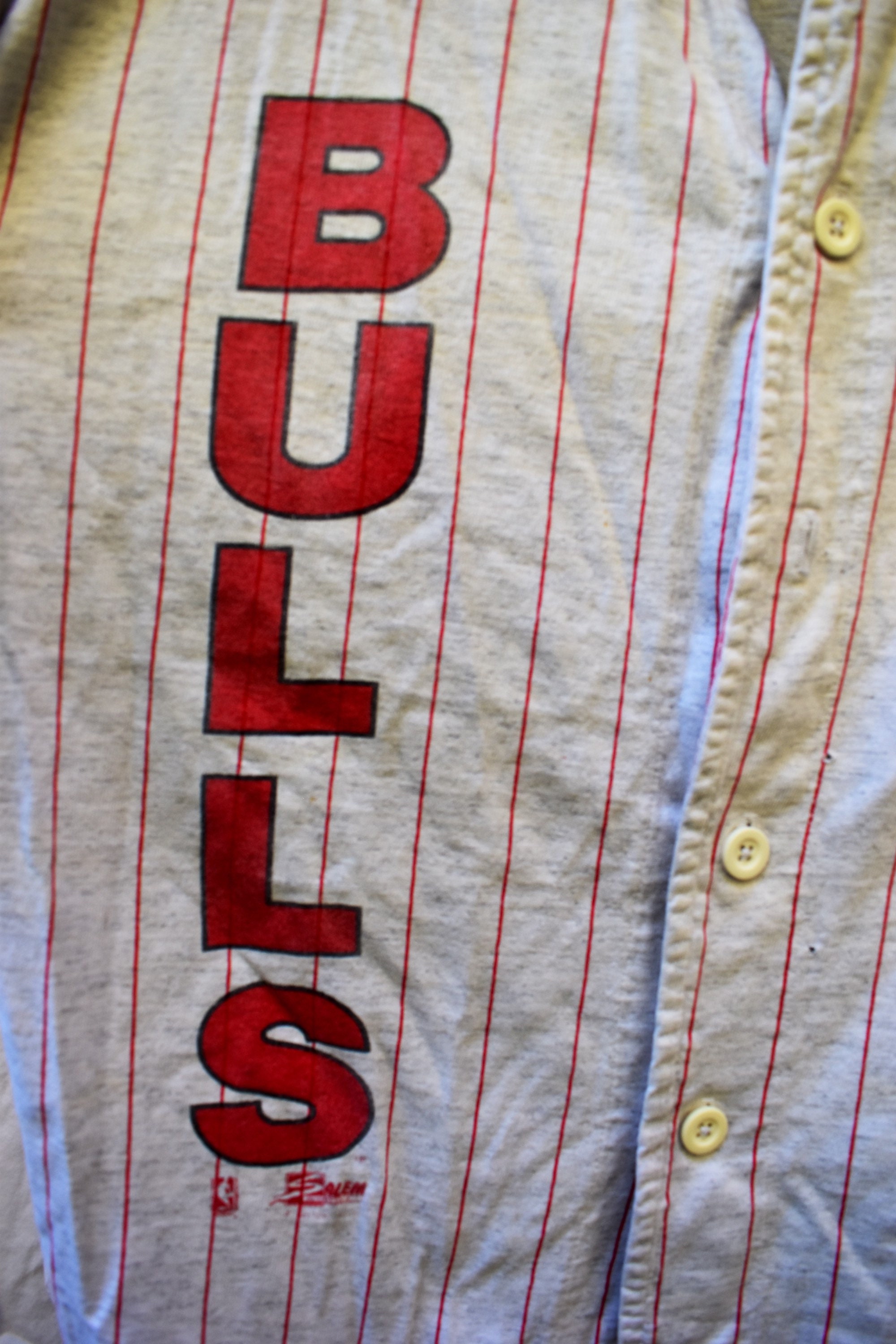 bulls button up jersey