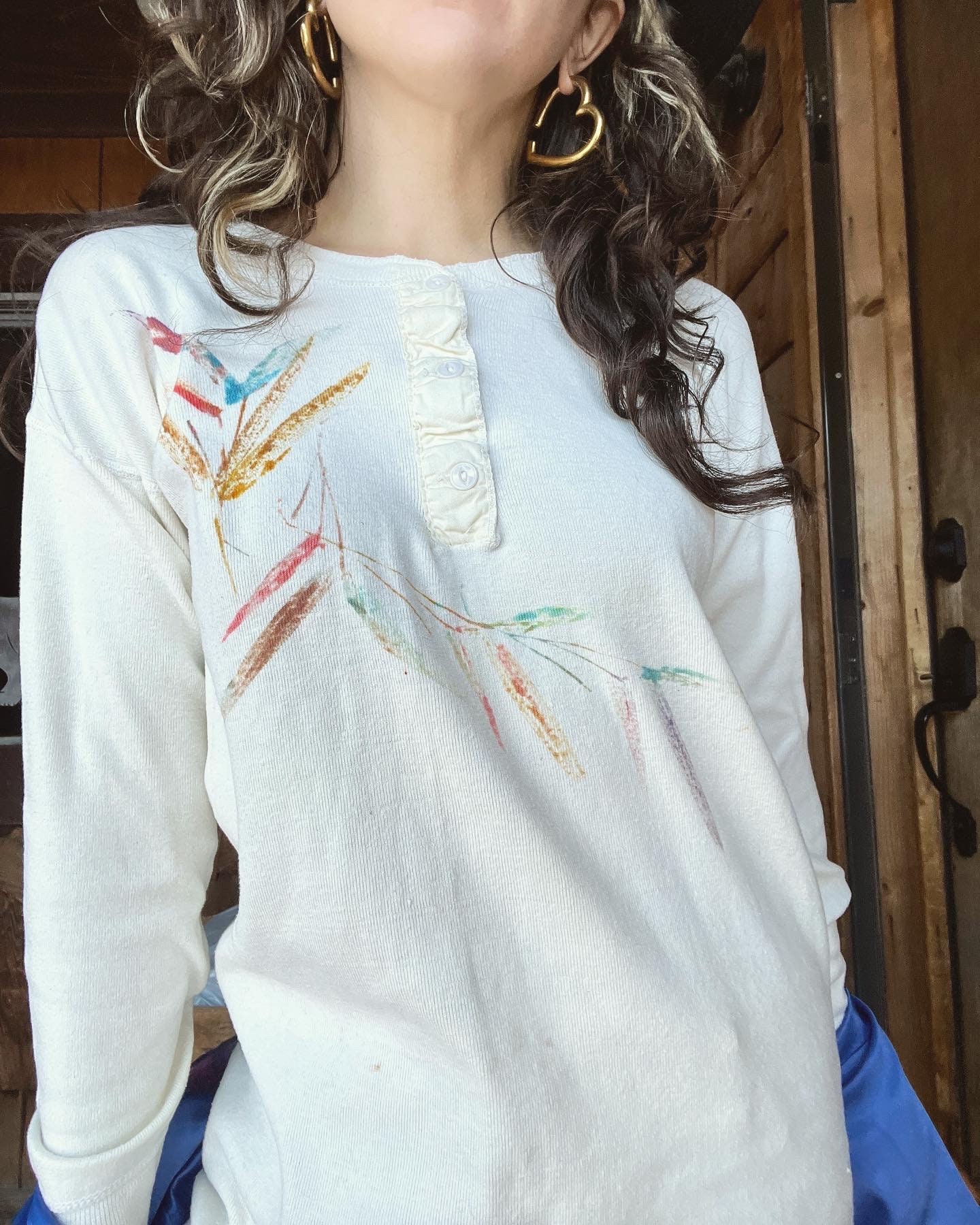 Vintage Floral Thermal Shirt - Etsy Canada