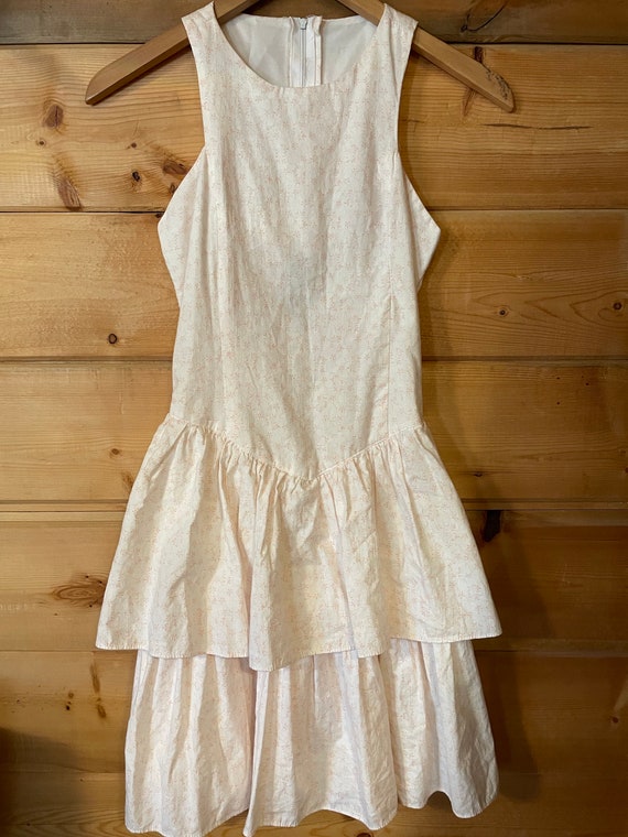 Vintage 1980's Small Smocked Halter Dress by All … - image 4