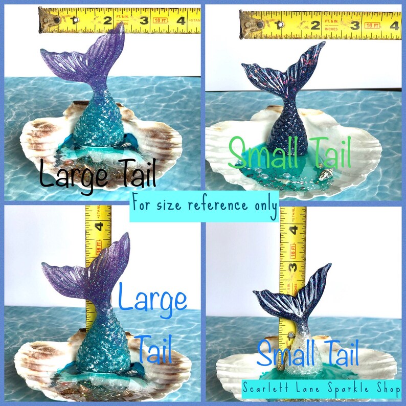 resin beach jewelry tray Mermaid tail trinket dish seashell ring tray