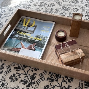 Curly Maple Serving Tray with Side Handles