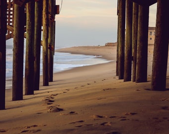 Rodanthe Pier OBX Digital Print, Beach Home Decor, Outer Banks Wall Art, North Carolina Photography, Sea Canvas