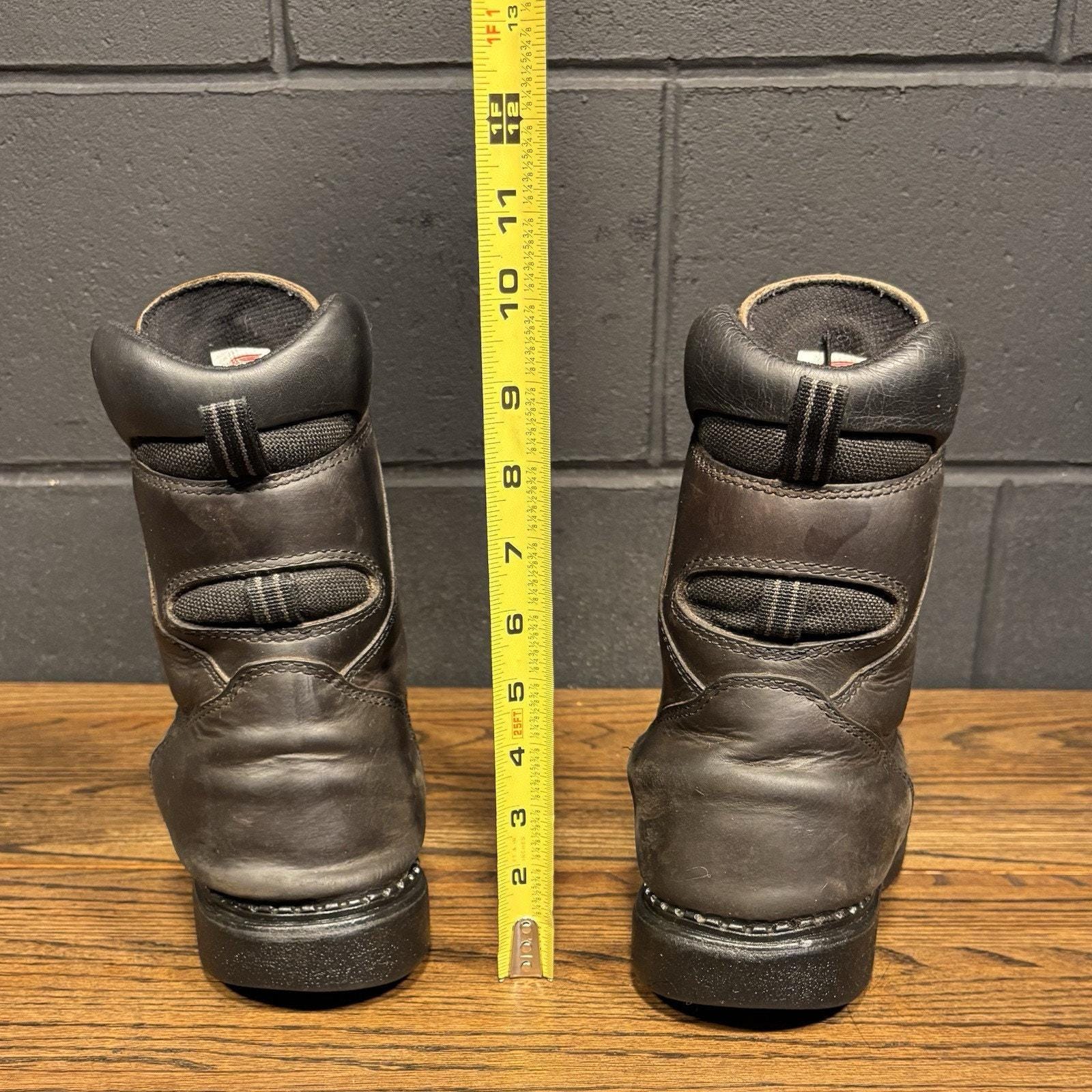 Vintage Red Wing 1411 Brown Leather Work Boots, Men display picture 3
