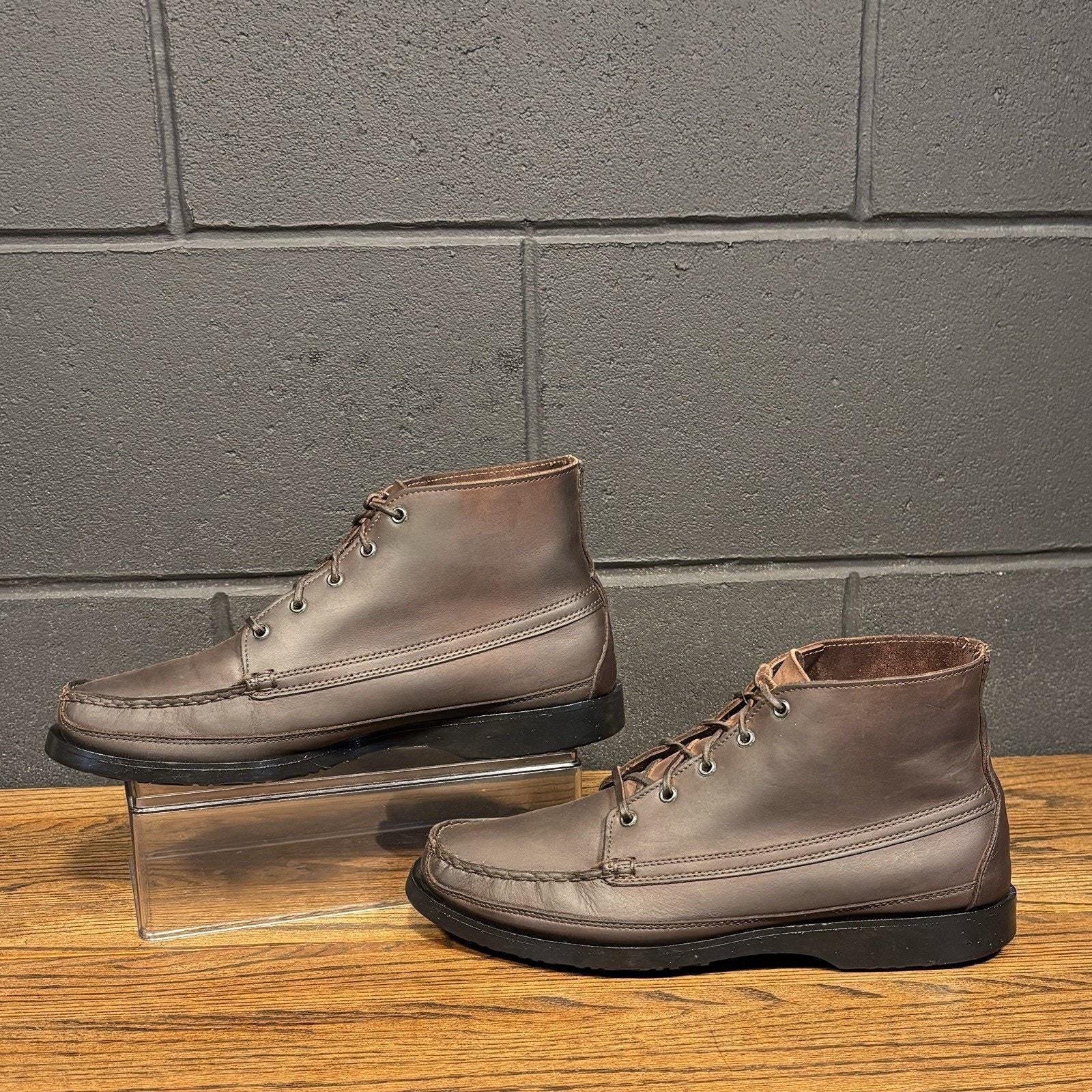 Vintage Dexter Brown Leather Chukka Ankle Boots Men display picture 1