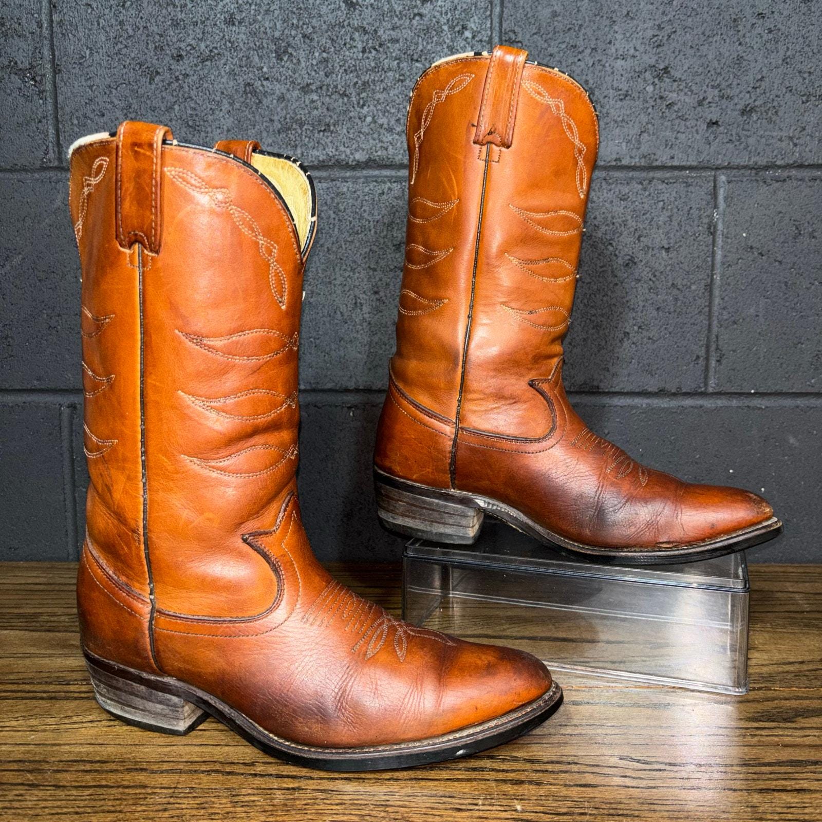 Vintage Long Haul Boots Mens 9.5 W Leather Western Cowboy Ariat Men main image 3