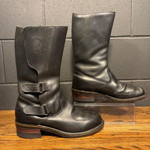 Chippewa Black Leather 27862 Heritage USA Rally Motorcycle Biker Boots 10 EE