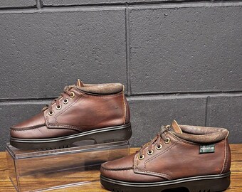 Vintage Eastland Brown Leather Ankle Boots: Men display picture 2