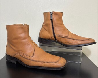 Vintage 1990s Giorgio Brutini Black Leather Ankle Boots 