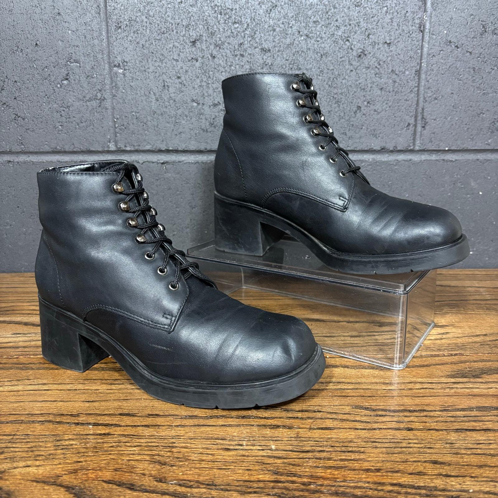 Y2k Leather Boots - Etsy