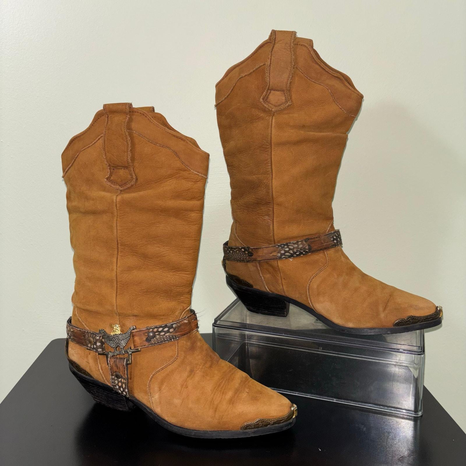 Vintage Eagle Cowboy Boots - Etsy
