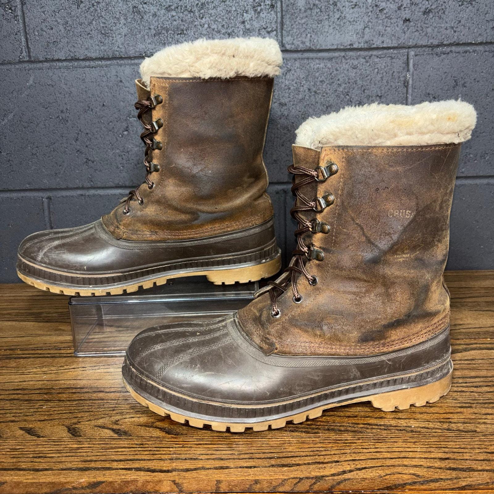 Vintage SOREL Buffalo Boots Mens 11  43 Brown Leather Wool Lined Snow Canada SOREL Boots Vintage | eBay main image 2