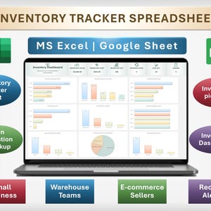 Inventory Tracker Spreadsheet Excel & Google Sheets, Warehouse, Small ...