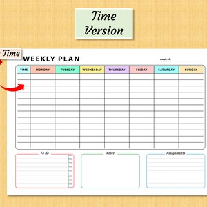 Homeschool Weekly Schedule Template | Editable Study Planner | Homework ...