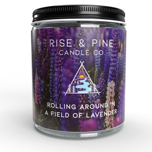 Lavender Soy Wax Candle | Floral Candle | Lavender Essential Oil Candle | Spa Candle | Outdoor Lover Gift | Mother&#39;s Day Gift