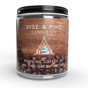 Coffee & Vanilla Scented Soy Wax Candle - 9oz