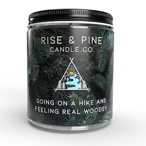 Pine and Campfire Soy Wax Candle | Hiking Gift | Woodsy Scent | Campfire Candle | Balsam Candle | Outdoor Lover Gift | Scented Candle