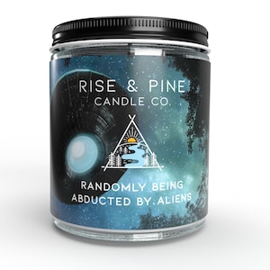 Sandalwood Soy Wax Candle | Space Themed Gift | Candle for Men | Masculine Candle | Galaxy Gift | Alien Gift | Nerdy Gift
