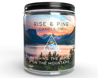 Sandalwood Cedar Soy Wax Candle: Woodsy Mountain Scent, 9oz