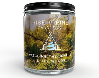 Pine & Sage Soy Wax Candle: Woodsy Scent, Hiking Gift