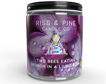 Lilac Scented Soy Wax Candle | Floral Candle | 100% Soy Wax | Lilac Gift | Gift for Mom | Gift For her | Funny Gifts | Housewarming Gift