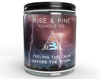 Petrichor Soy Candle: Rain & Earth Scent - 9oz