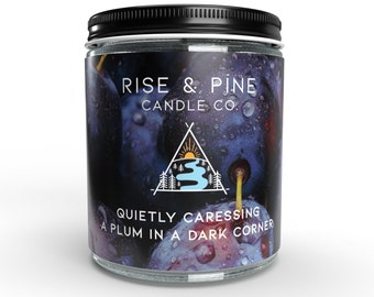Vela de soja perfumada de ciruela / Vela limpia / Vela de fruta / Vela de cereza negra / Vela de cachemira / Acariciando silenciosamente una ciruela en un rincón oscuro
