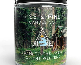 Cedar & Pine Soy Wax Candle: Cabin Scented, Outdoors Gift